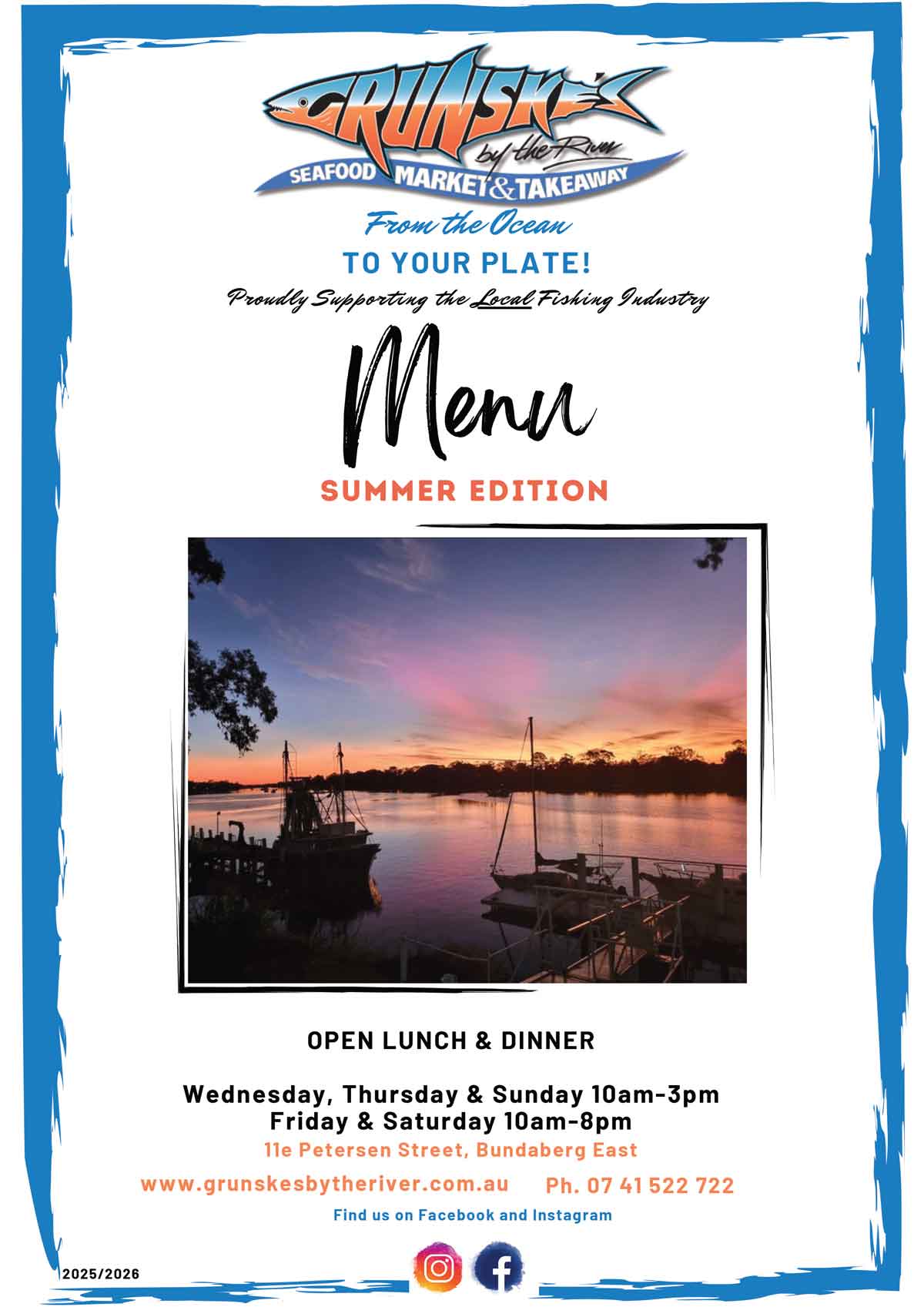 Grunskes Summer menu 2025